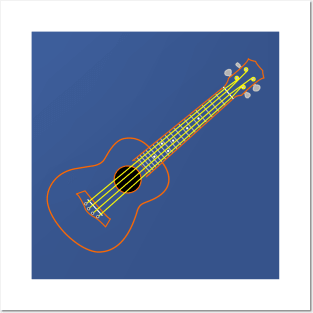 Ukulele lines Posters and Art